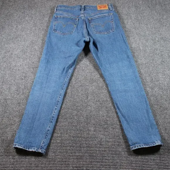 Levi’s Jeans Womens 29x28 Light Blue 501 Skinny Button Fly Stretch - Picture 6 of 10